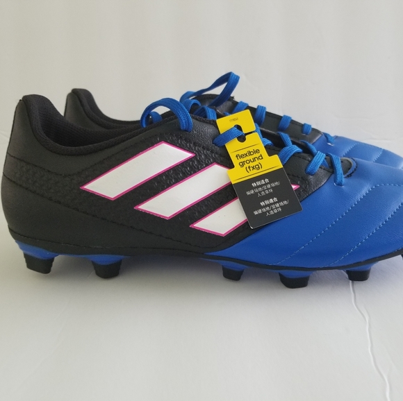 blue and black adidas boots